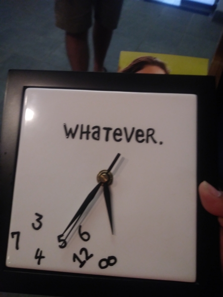 Clock in Ian's boss's office