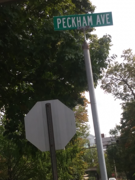 The street that the Hiram-Mantua house lives on