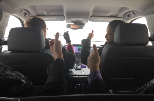Rev. Dani Loving Cartwright and Rev. Terri Hard Owens on the road