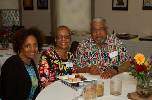 Cheryle (center) alongside former NBA staff at the 2016 NBA Staff Reunion. 