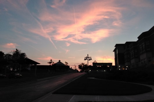 A view of the sunset from Marillac Center